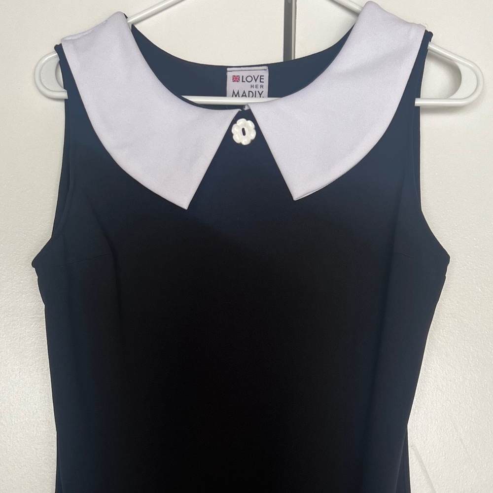 Love Her Madly UK Retro Black and White Dress - Size 6